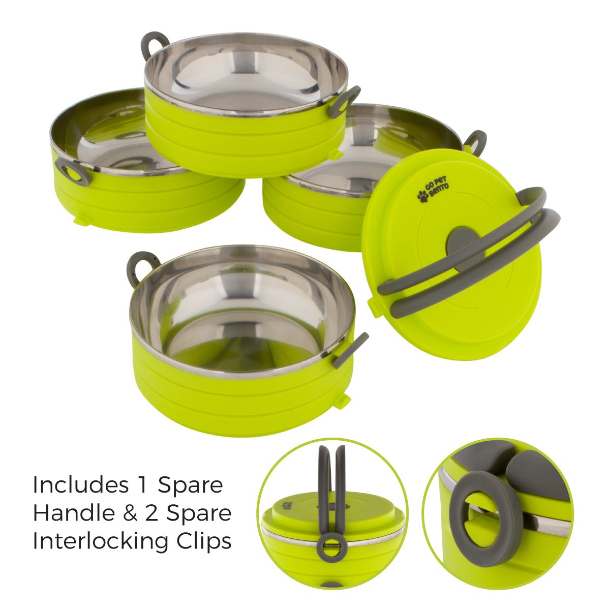 Healthy Human Portable Dog Pet Travel Bowls with Lid Human Grade