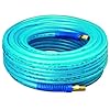 Amflo-12-100E-Blue-300-PSI-Polyurethane-Air-Hose-14-x-100-With-14-MNPT-Swivel-Ends-And-Bend-Restrictor-Fittings