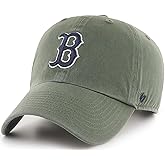 47 Brand MLB Team Color Home Primary Logo Clean Up Adjustable Baseball Cap Hat, Adult One Size Fits All