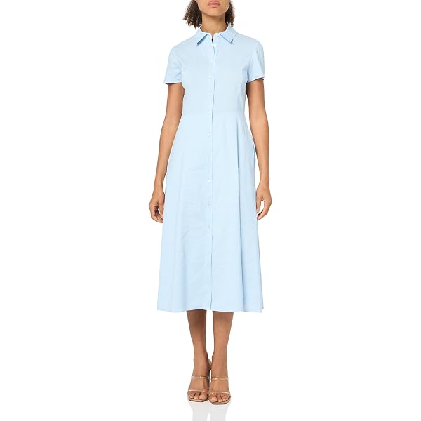 Theory Women's Short-Sleeved Button Down Midi Dress, White, 12 at Amazon  Women's Clothing store