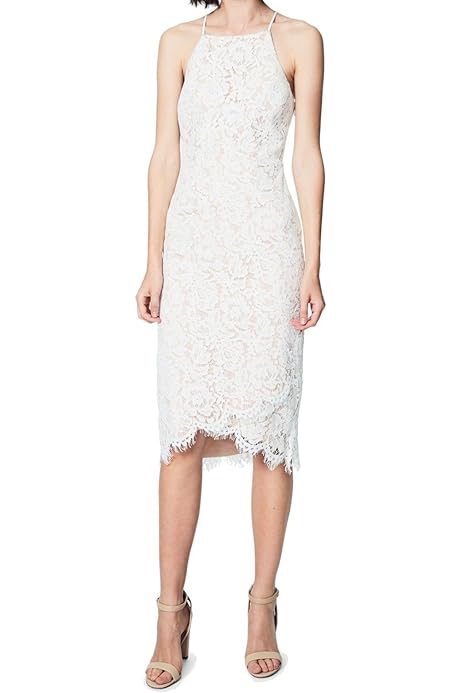 white lace sheath dress