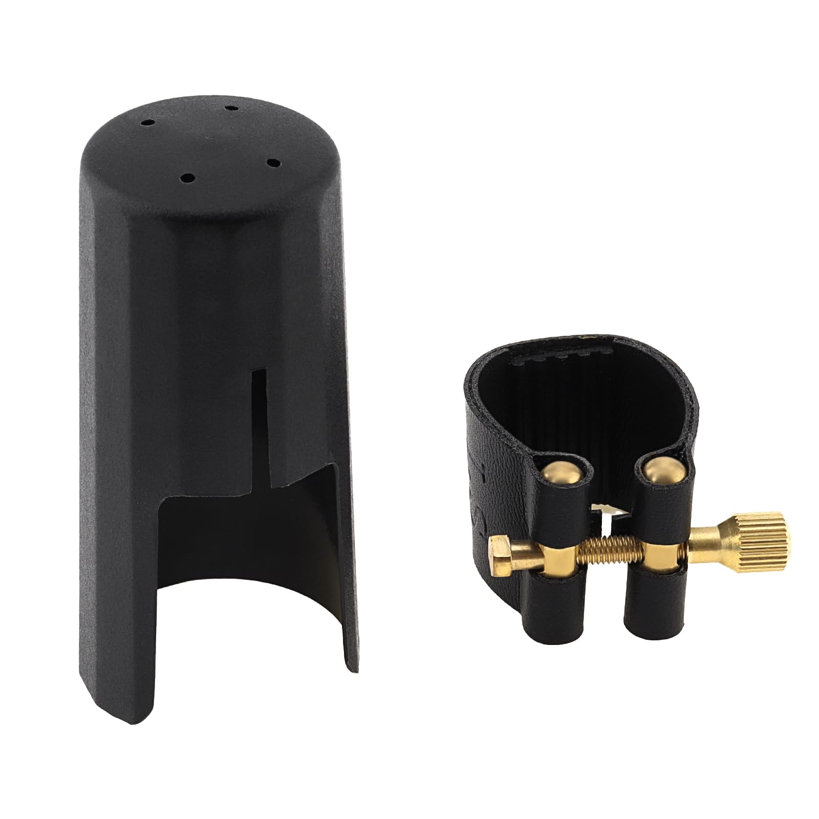 OriGlam Clarinet Ligature with Protective Black Plastic Cap, B Flat Clarinet Accessory