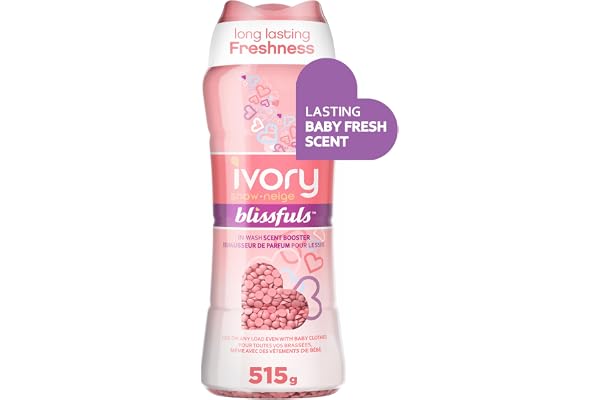 Ivory Snow Blissfuls In-Wash Laundry Scent Booster Beads, Baby Fresh Scent, 515 G