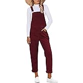 luvamia Corduroy Overalls for Women Adjustable Straps Fashion Bib Overall Jumpsuit with Pocket Tapered Leg Trendy 90s