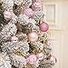 KI Store Pink Christmas Balls 34pcs 2.36-Inch Christmas Tree Decoration Ornaments for Xmas Tree Holiday Wreath Garland Decor Ornaments Hooks Included