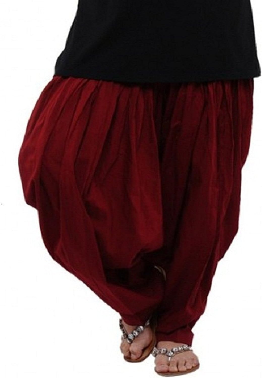 ea ekam art Women's Cotton Patiala Salwar (PS 17, Maroon, Large)