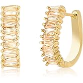 GAOKOXI Christmas Gold Earrings for Women,Fashion Christmas Rhinestone Earrings,Holiday Crystal Hoop Earrings Festival Trendy Jewelry