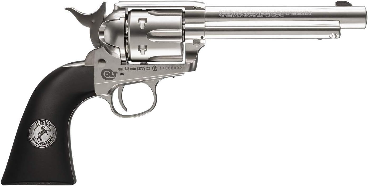 Colt Peacemaker Revolver Single Action Army Six-Shooter .177 Caliber Air Pistol, Pellet Gun : Sports & Outdoors