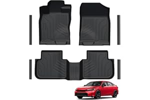 LUMWAY Floor Mats for 2022-2025 2026 Honda Civic Sedan Hatchback Si (Include Sport, Not for Hybrid), 2nd Row with&w/o USB Port, for Acura Integra 2023-2025, All Weather Car Floor Liners Civic Sport