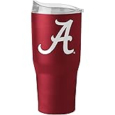 Logo Brands NCAA 30 oz Powder Coat Tumbler - Double-Wall, Vacuum-Insulated Stainless Steel With High-Lip Slider Lid–Keeps Drinks Hot Or Cold For Hours – Ideal For Tailgates & Everyday Use