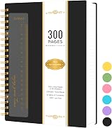 NIRMIRO B5 Spiral Notebook 300 Pages Hardback PVC Cover 100GSM Paper