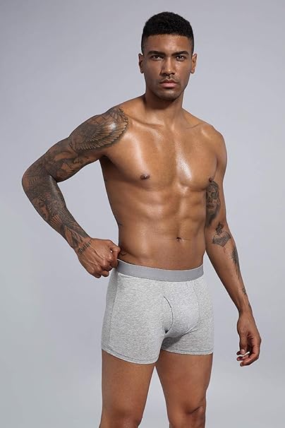Herren Unterwasche Boxer Baumwolle Lose Europaischen Grosse Boxer Boxer Homme Boxer Unterwasche Unterhose Light Gray European Size L Amazon De Sport Freizeit