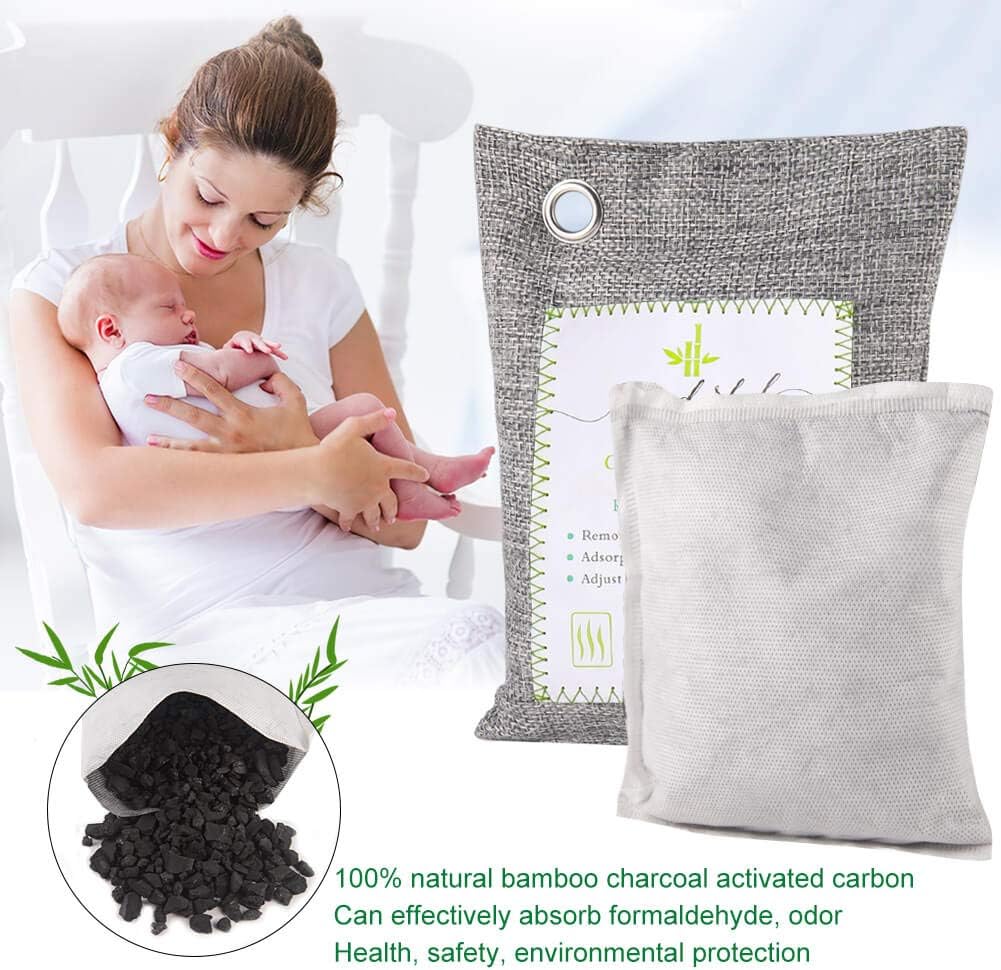Angbo Activated Bamboo Charcoal Air Purifying Bags for Home, Car and Office, 8 Packs: Home & Kitchen