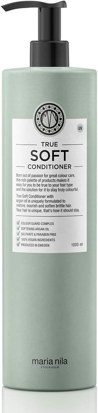 Maria Nila True Soft, Moisturizing Conditioner for Dry Brittle Hair Argan Oil Remoisturises & Reduces Frizz