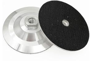 SHDIATOOL 5 Inch Backer Pad or Backing pad of Aluminum Body with 5/8-Inch-11 Thread for Diamond Pads(2-Pack)