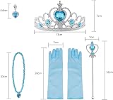 Vicloon Princess Dress Up 7PCS Set Crown Gloves Wand Necklace Kids 3-9 Blue view 2