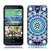 Nextkin HTC Desire 510 Silicone Skin Soft TPU Gel Protector Cover Case - Bohemian Blue Mandala