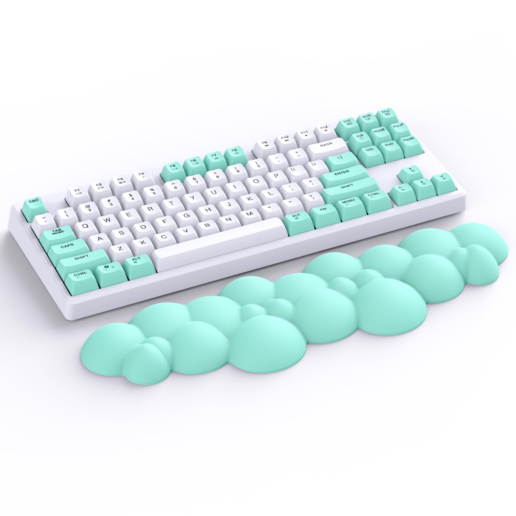 Attack Shark Green Cloud Soft Comfortable Keyboard Wrist Rest,Anti-Skid Ergonomic Wrist Support Keyboard,Desk Hand Wrist TKL Mechanical Keyboard/Full Size Gaming Keyboard,15.2x4.4x1.2 inch Palm Rest