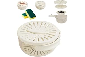 Draining and Preservation Basket,2-in-1 Draining and Preservation Basket with Foldable Handle for Washing/Storing Berries, Gr