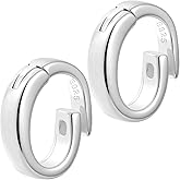 Pndeyo 2pcs 925 Sterling Silver Oval Pendant Clasp, Hypoallergenic Jewelry Connector Fastener, Lobster Spring Clasp for Keychains Necklace Bracelet Jewelry Making