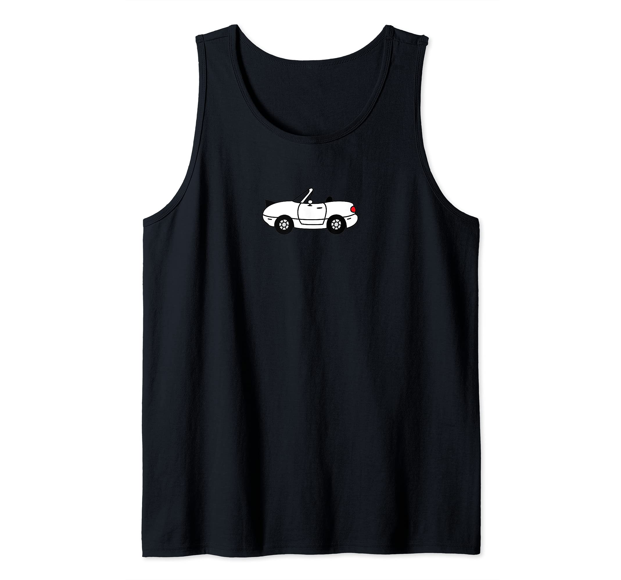Japanese White Sportscar JDM Autocross Racing Roadster Tank Top