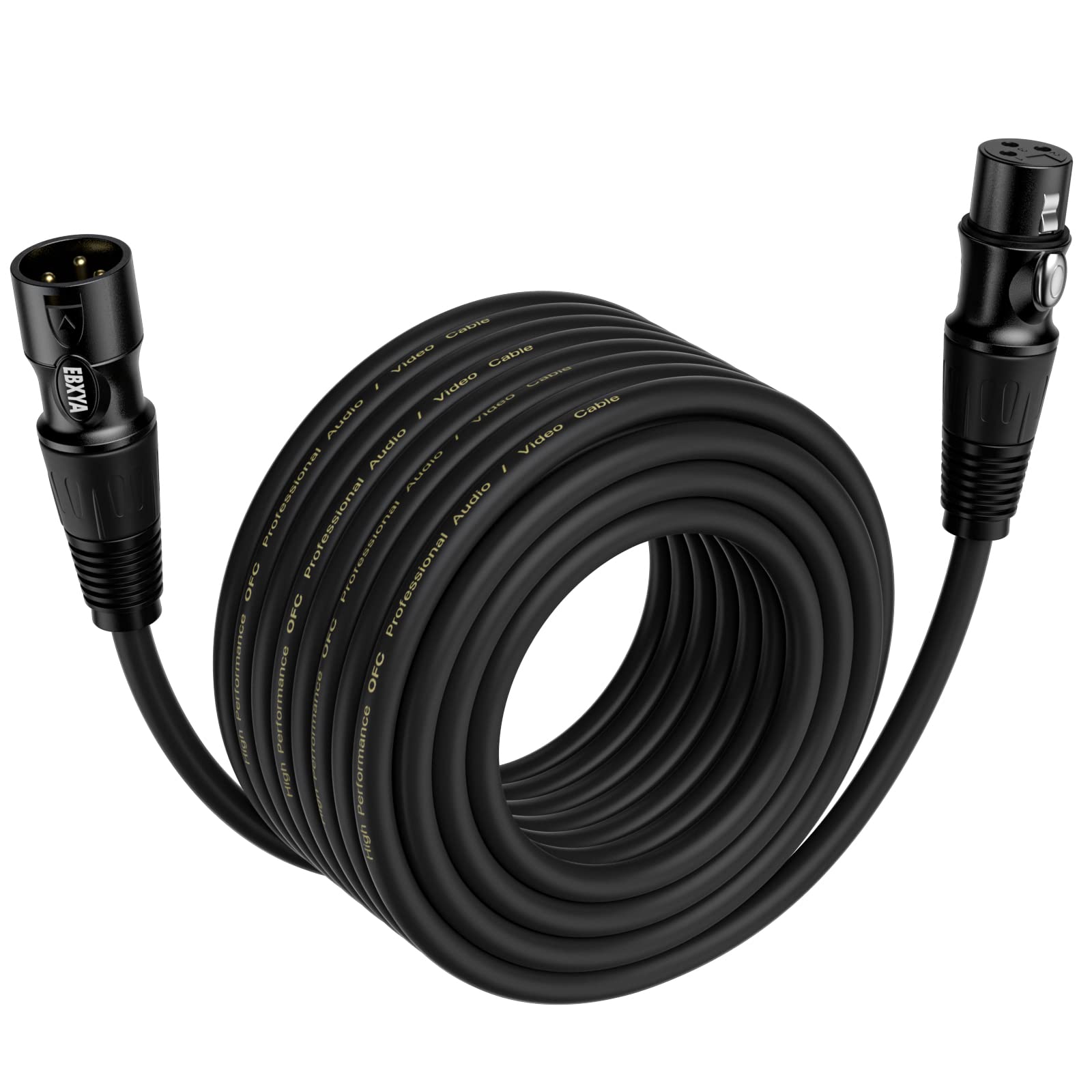 EBXYA XLR Microphone Cable - 10M 3-Pin Balanced XLR Male to Female - Multi-Colored Mic Cord DMX Patch Cable — image 1
