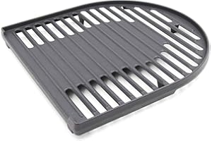 Hongso Matte Cast Iron Cooking Grate for Coleman Roadtrip Swaptop Grills LX LXE LXX, Non-Stick Camping Grill Grids, Half Grill Grate of Coleman Roadtrip Grill Parts, PCB012