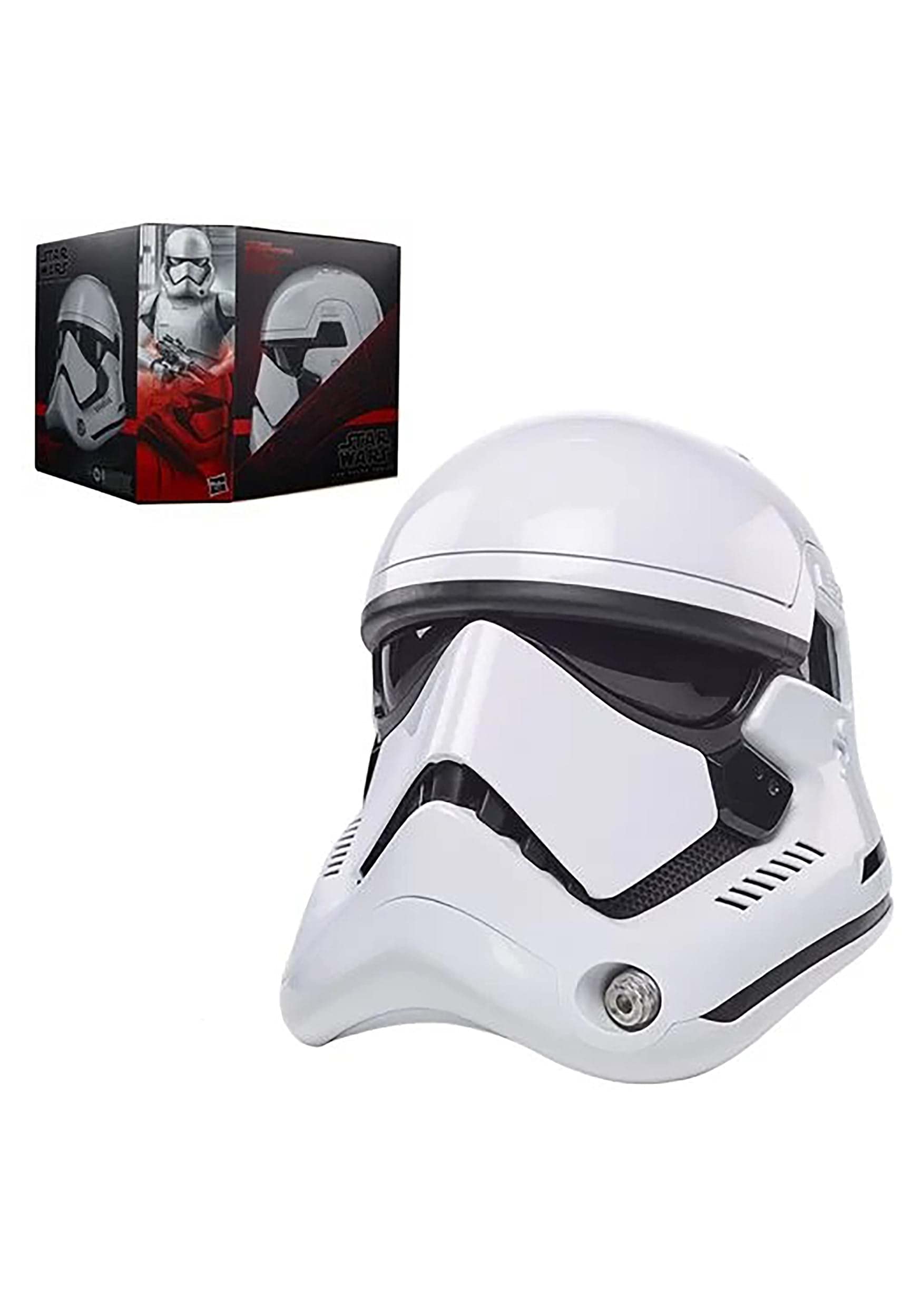 Star Wars The Black Series First Order Stormtrooper Premium Electronic Helmet, The Last Jedi Roleplay Collectible