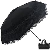 Vintage Lace Parasol Gothic Lolita Umbrella UV Sun Protection Witch Cosplay Photoshoot Props Party Decoration