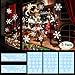 144Designs Snowflake Window Clings Stickers for Christmas Decorations, Konsait Christmas Window Decals Stickers White Ornaments Window Decorations for Xmas Window Decor Supplies