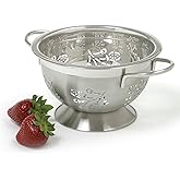 Norpro Stainless Steel 1.5 Quart Berry Colander,Silver, 6.25 inches/16Cm