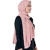 Lina & Lily Non-see-through Premium Jersey Maxi Hijab Head Scarf Wrap for Muslim Women