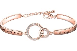 PLITI I Am with You Till The End of The Line Bracelet BFF Friendship Gift Couple Wedding Jewelry for Wife Girlfriend