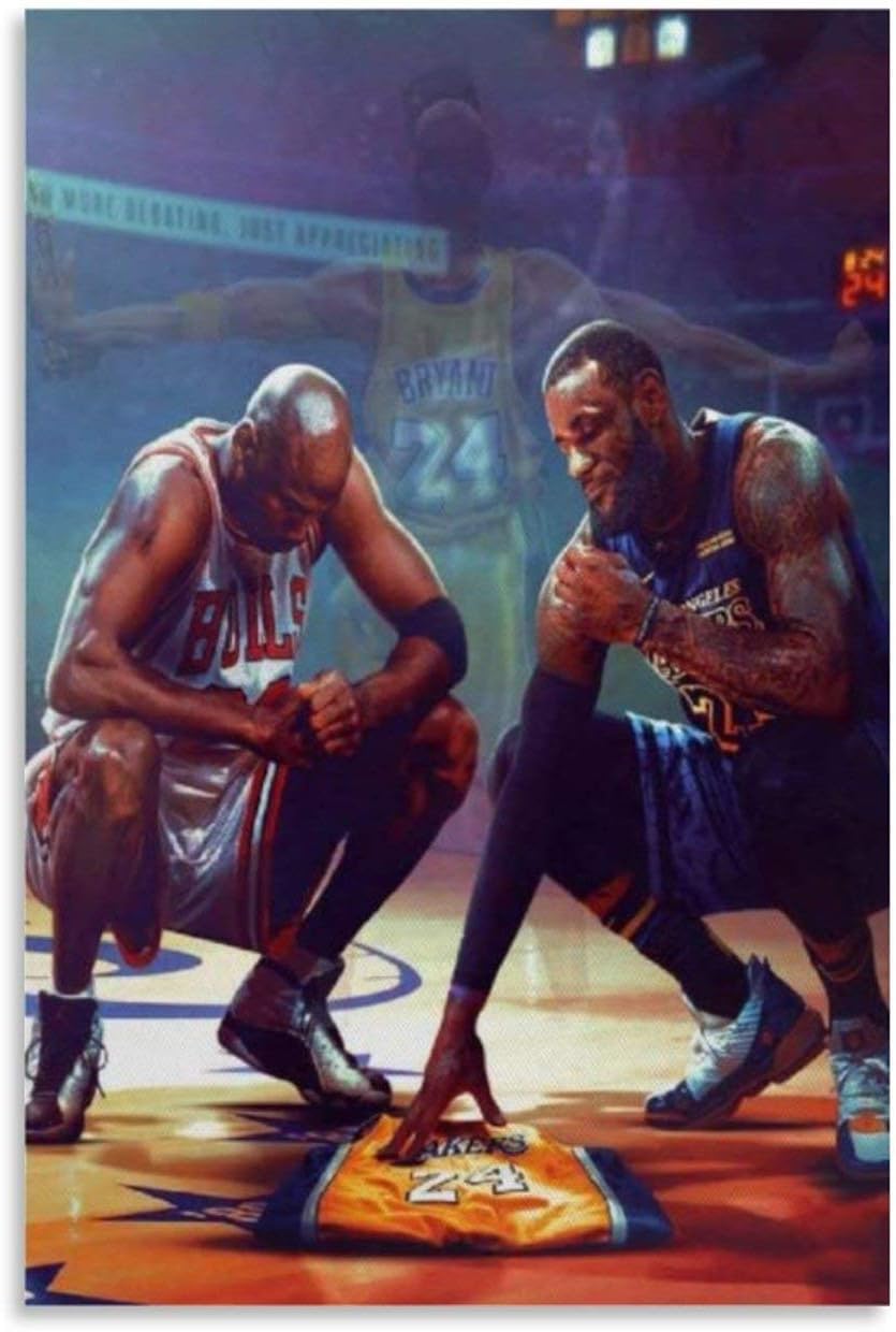 XIXILI Kobe Bryant Michael Jordan LeBron James Poster No Longer