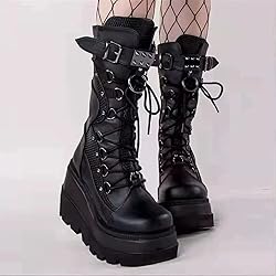 ZKXYFFS Platform Ankle Boots for Women Chunky High