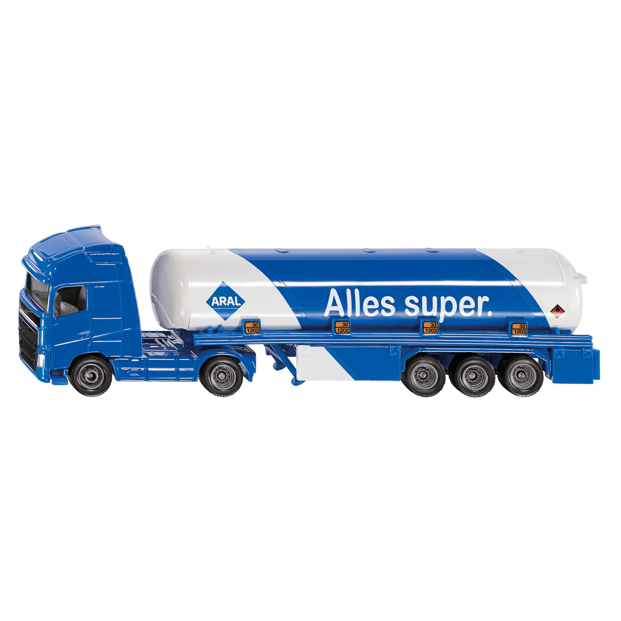 siku 1626, Tanksattelzug, Metall/Kunststoff, 1:87, Blau/Weiß, ARAL-Optik, Spielzeugauto für Kinder, Bereifung aus Gummi 3