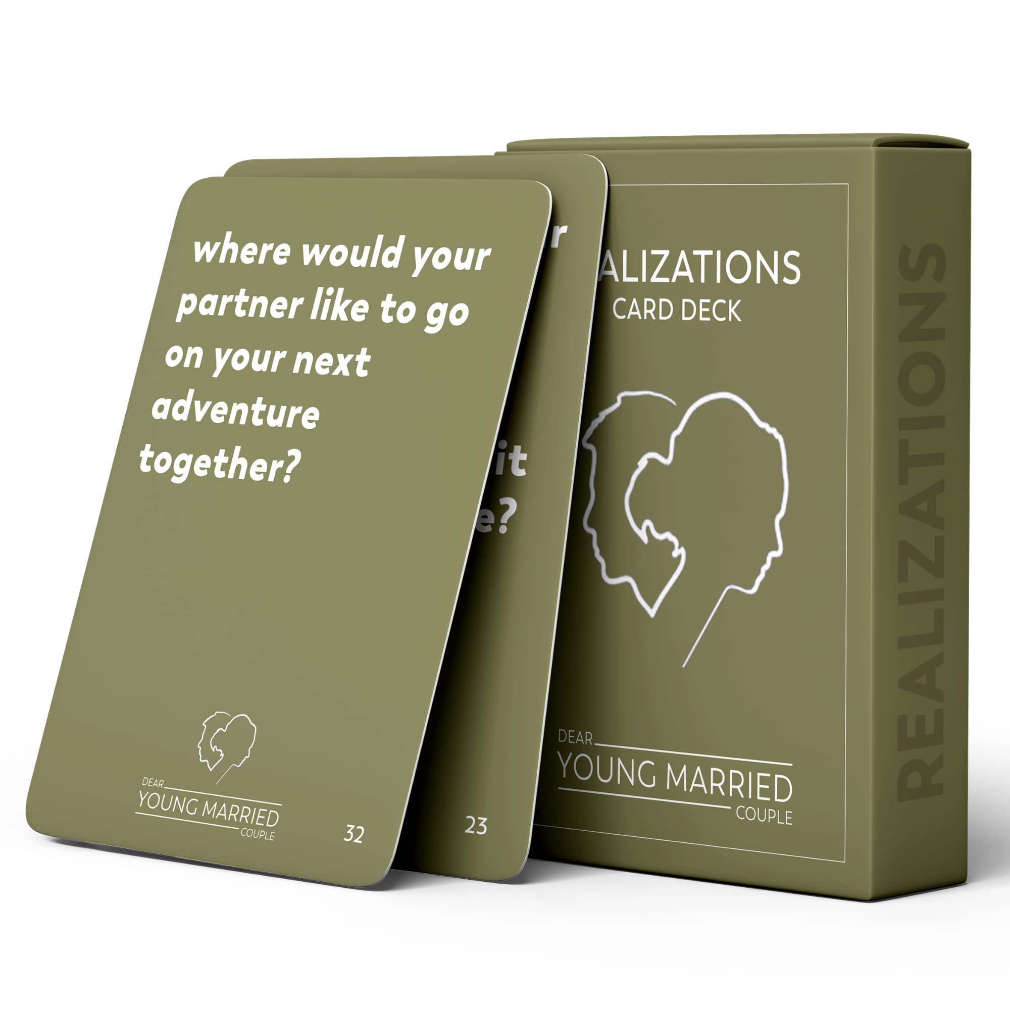 DEAR YOUNG MARRIED COUPLE REALIZATIONS - Card Deck - Fun Game for Couples - 52 Questions to See How Well You Know Your Partner – Dating and Engaged Couples Gift – Conversation Starter