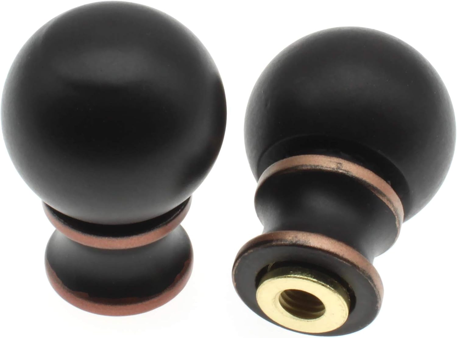 Lamp Shade Finials, OZXNO 2 PCS Oil Rubbed Bronze Finish BallShape Cap