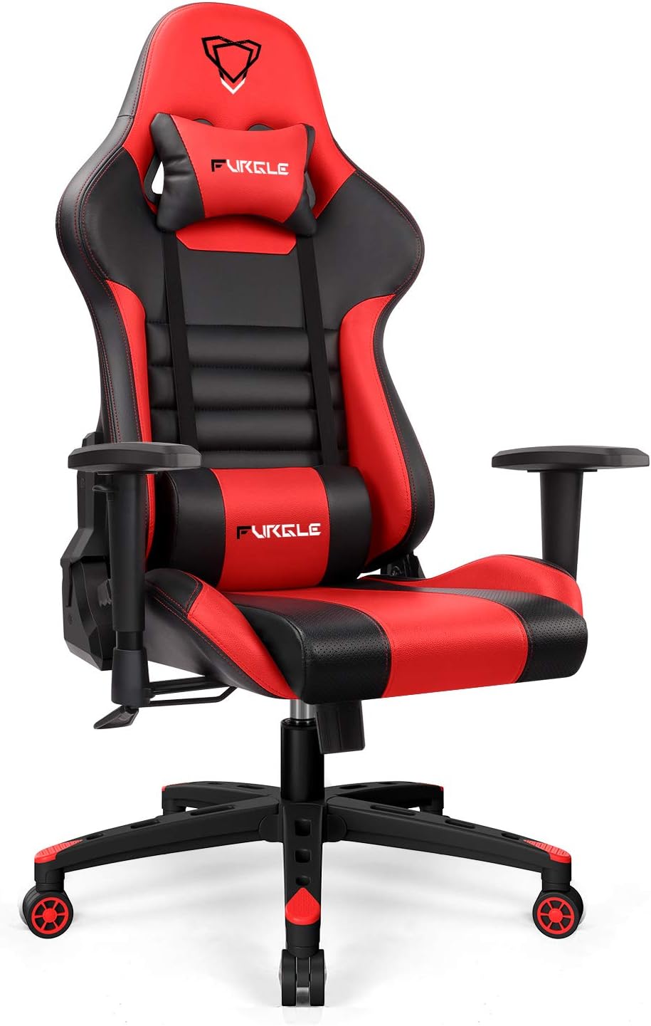 Furgle Office Gaming Chair Silla de Carreras con Respaldo Alto y reposabrazos Ajustables Piel sintética Silla de Videojuegos giratoria con Modo ...