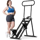 ERGOLIFE Stair Stepper with 6-Level Adjustable Resistance, 350lbs Upgrade Foldable Stairmaster Machine for Home Gym Workout, Cardio Stair Climber with Low Noise