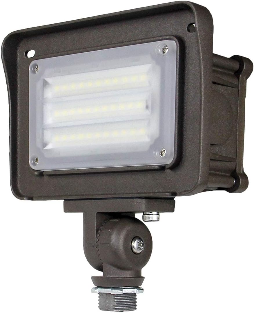 Dakason 30W LED Flood Light Outdoor, Dusk-to-Dawn Photocell 180° Adjustable Knuckle, 3600LM 5000K Replaces 100W HPS/MH, IP65 Waterproof Outdoor Security Lighting Fixture, 100-277Vac ETL DLC Listed: Home Improvement