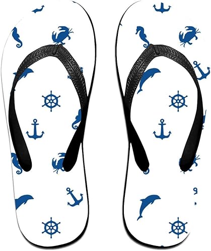 Amazon Planet Offar ビーチサンダル イルカ 蟹 アンカー 海馬 漫画柄 サンダル ビーチシューズ スリッパ メンズ レディース 個性的 履き心地抜群 通気 滑り止め アウトドア 男女兼用 夏 シューズ バッグ