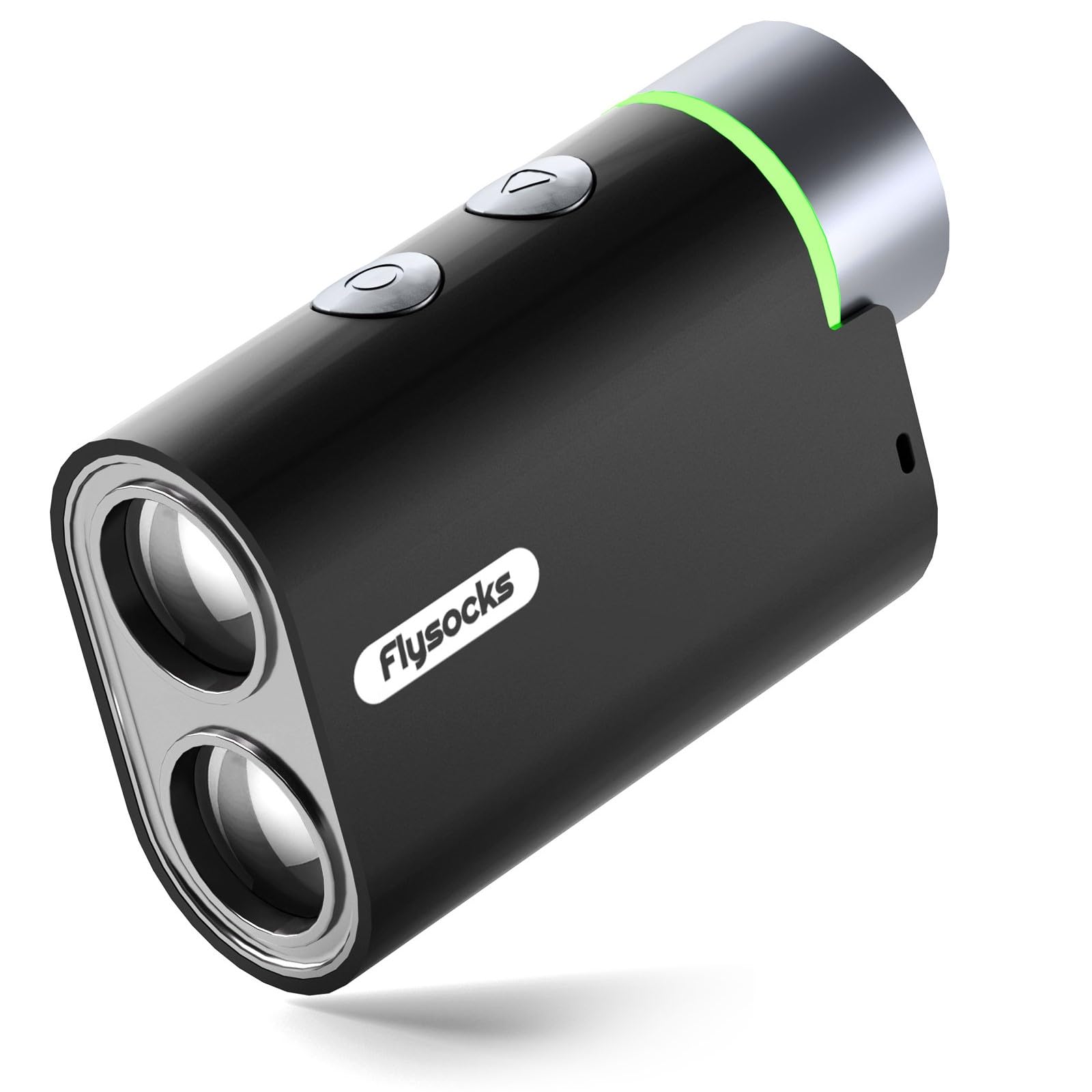 Flysocks LCD ゴルフレーザー距離計 PF120距離測定器 mini 7倍率広視野角1100yd 90%高透過率 ゴルフ用 最速0.05S測定 IP65 防塵防水 小型 軽量 Type-C充電式 自動オフ機能 スロープモード ピンロックモード 高低差測定ON/OFF競技対応商品画像