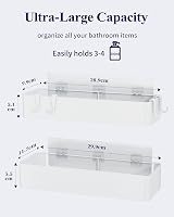 Kitsure 2 Pack Rustproof Shower Caddy Large 2 Shelves Drill-Free White view 2