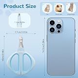 Euqvunn Cat Nail Clippers Safe Positioning Hole Ergonomic Handle Blue view 6