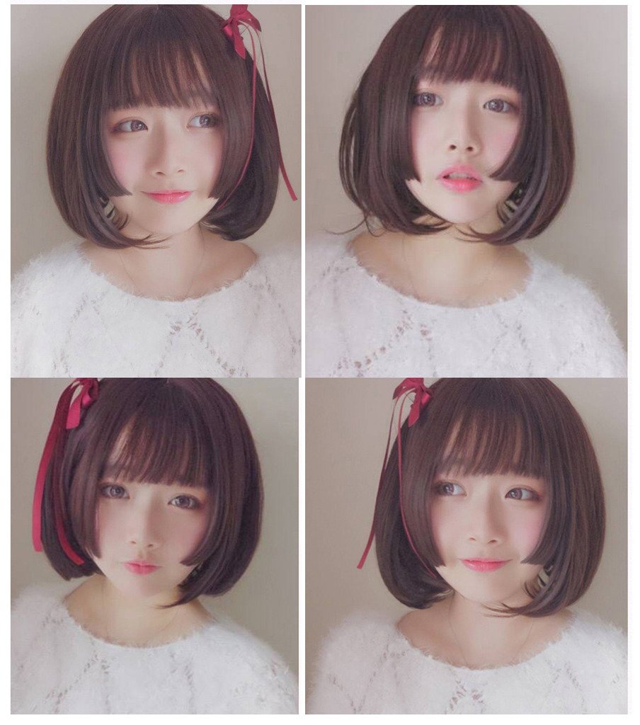 Mua Saeons Saeonzu Wigs Full Wig Boryu Muka Rubobu Si Suru Bangu Side Bangs Princess Cut Princess Hair Medium Short Single Curl Small Face Cute Natural Heat Resistant Tren Amazon Nhật Chinh Hang 21 Fado