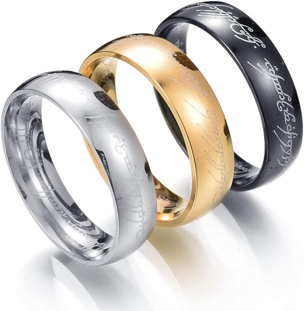 AURSTORE® LOT de 3 Bague Tungstene