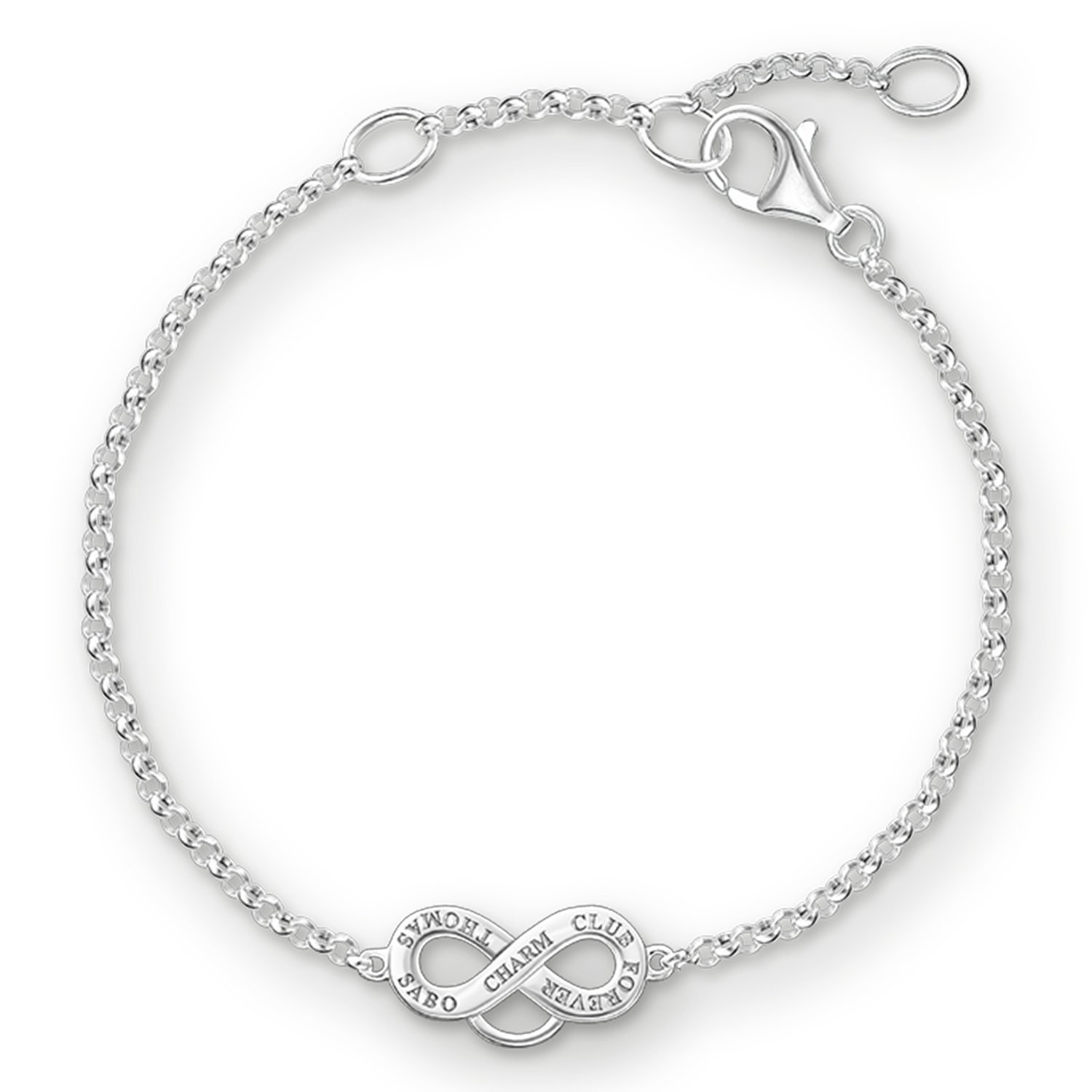 Thomas Sabo Women Charm Bracelet Infinity Charm Club 925 Sterling Silver X0204-001-12-L19,5v — image 1