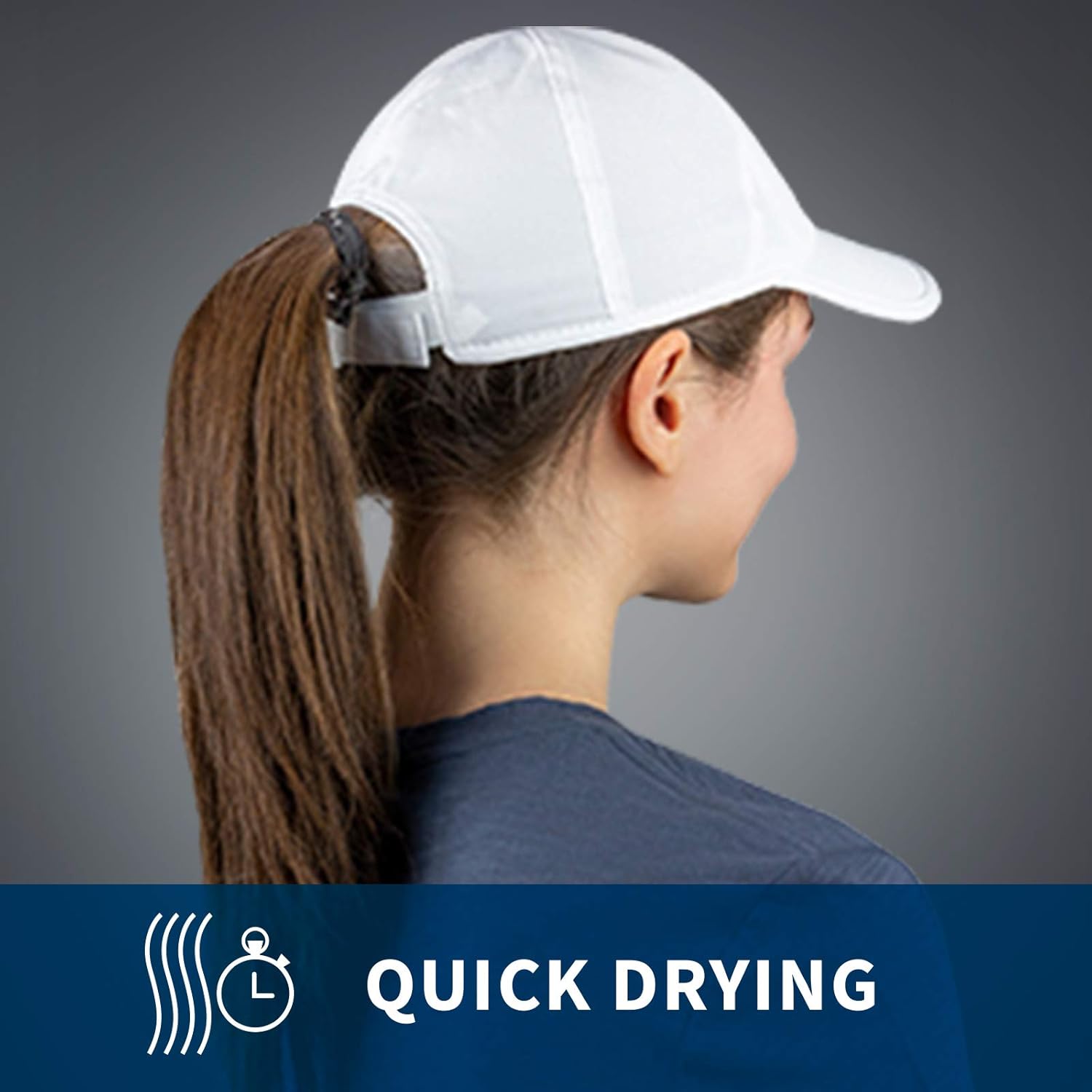 TrailHeads Women's Running Hat with UV Protection | UPF 50 Hats | Summer Hats for Women | Outdoor Hats (White): Clothing