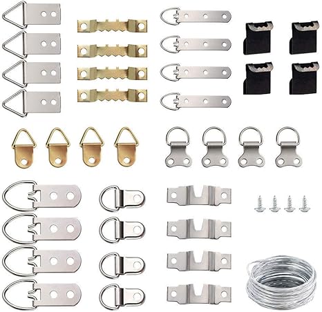 97 Stück Bilderrahmen-Haken zum Aufhängen, 10 Modelle, Bilderhaken mit ...